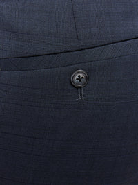 HOPKINS WOOL LYCRA SUIT TROUSERS NAVY