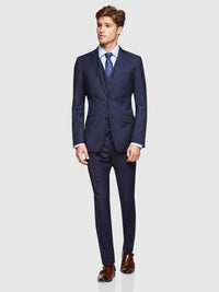 HOPKINS WOOL SUIT TROUSERS NAVY
