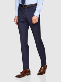 HOPKINS WOOL SUIT TROUSERS NAVY