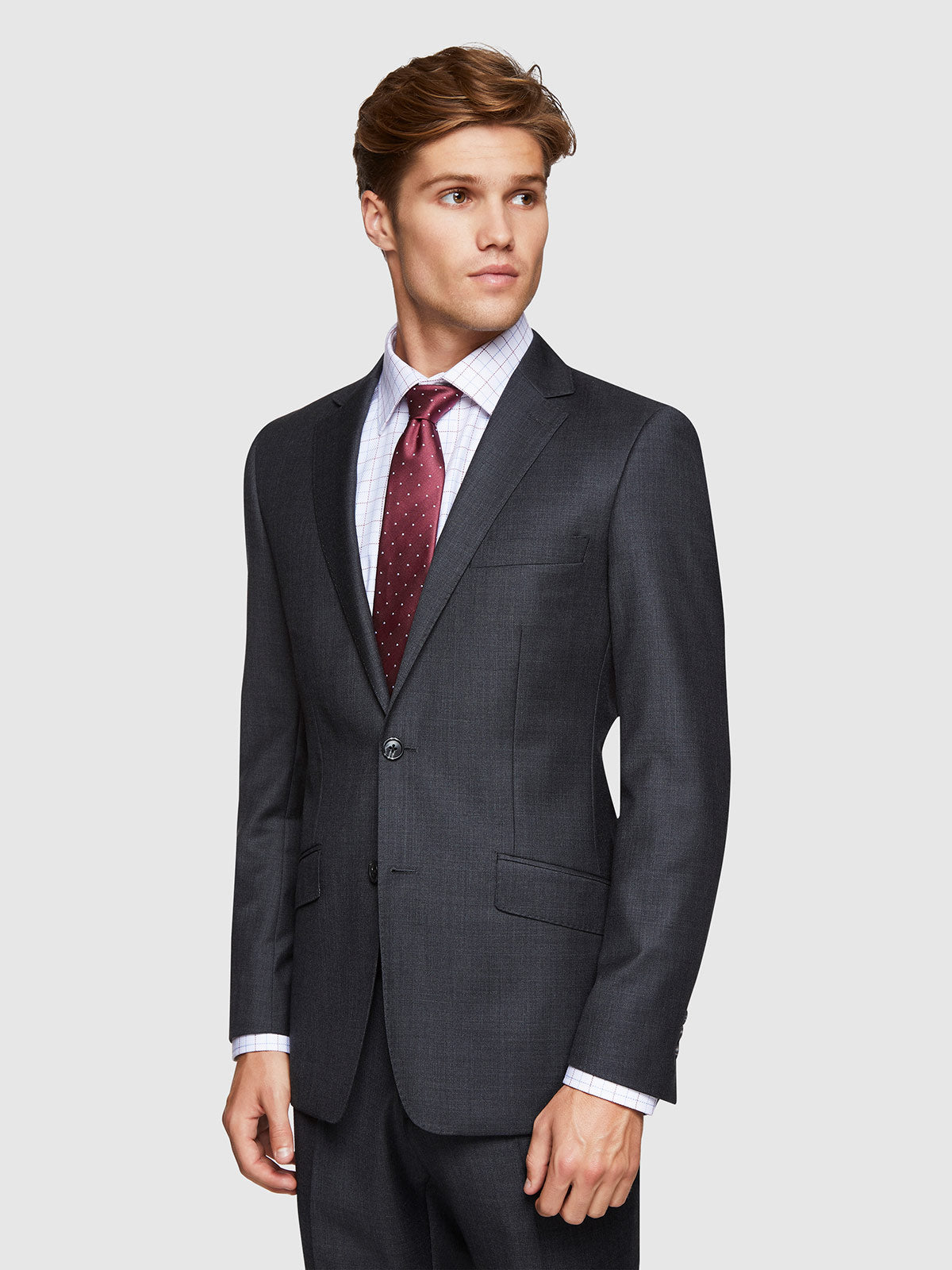 NEW HOPKINS WOOL SUIT JACKET CHARCOAL