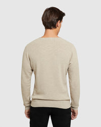 SANDY CREW NECK TEXTURED KNIT MENS KNITWEAR