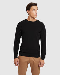SANDY CREW NECK TEXTURED KNIT MENS KNITWEAR