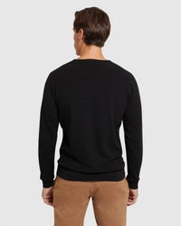 SANDY CREW NECK TEXTURED KNIT MENS KNITWEAR