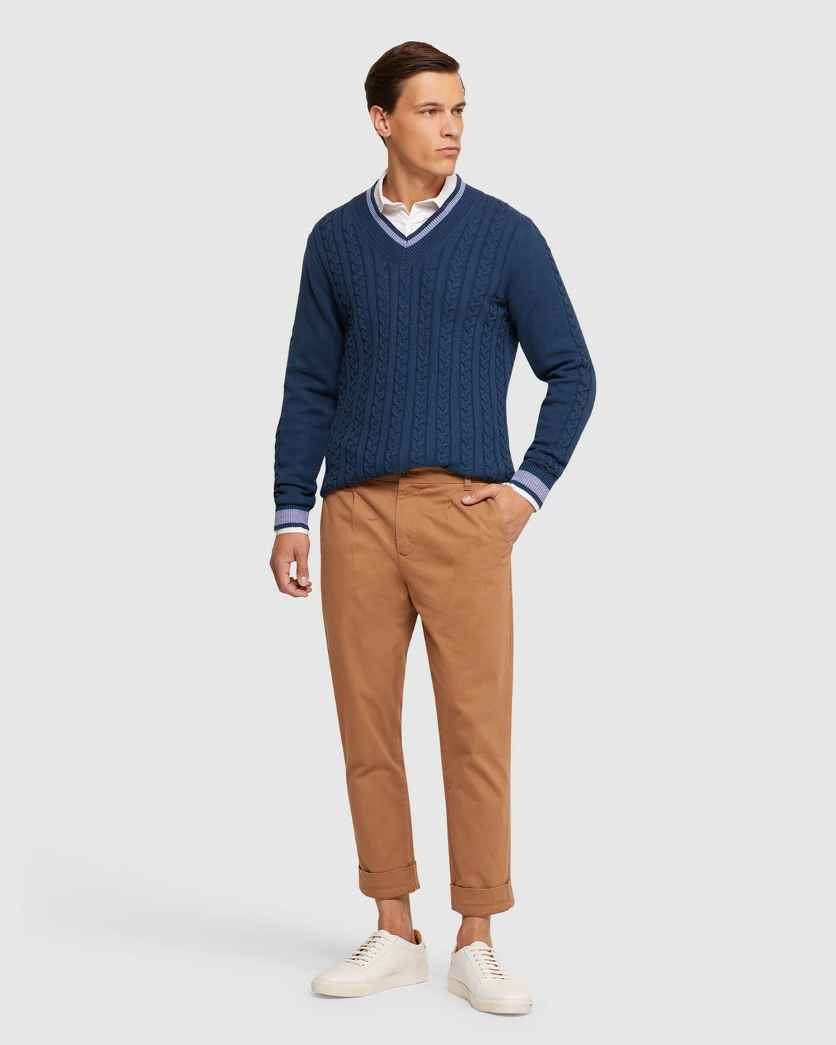 LOGAN CRICKET KNIT PULLOVER MENS KNITWEAR