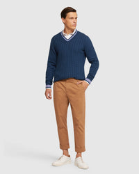 LOGAN CRICKET KNIT PULLOVER MENS KNITWEAR