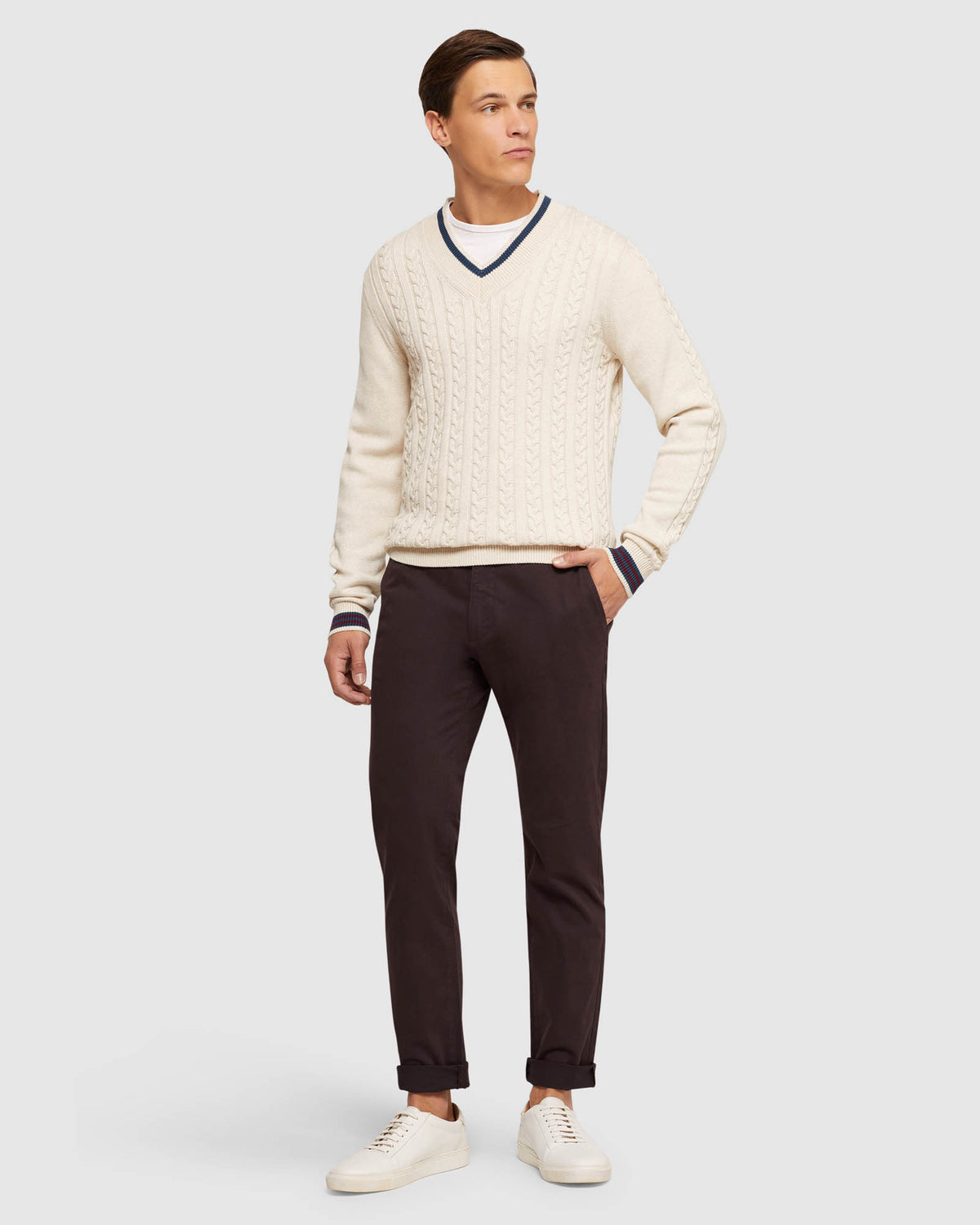 LOGAN CRICKET KNIT PULLOVER MENS KNITWEAR