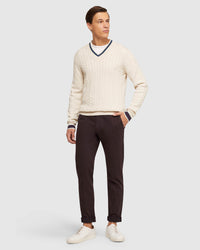 LOGAN CRICKET KNIT PULLOVER MENS KNITWEAR