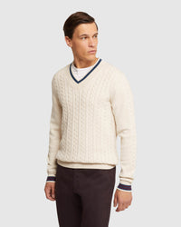 LOGAN CRICKET KNIT PULLOVER MENS KNITWEAR