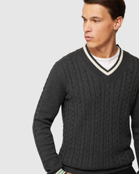 LOGAN CRICKET KNIT PULLOVER MENS KNITWEAR