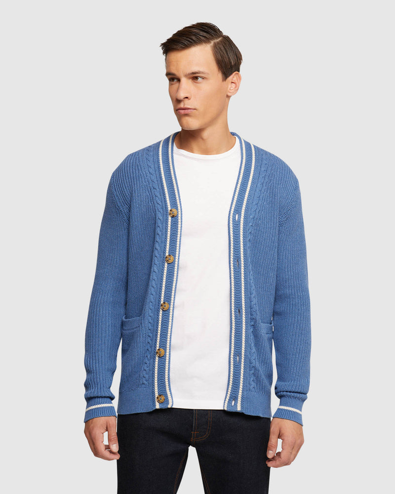 CAVILL CABLE CARDIGAN MENS KNITWEAR