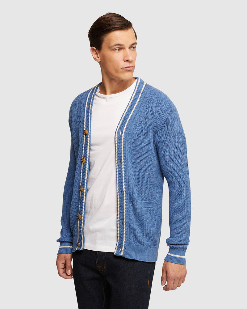CAVILL CABLE CARDIGAN MENS KNITWEAR