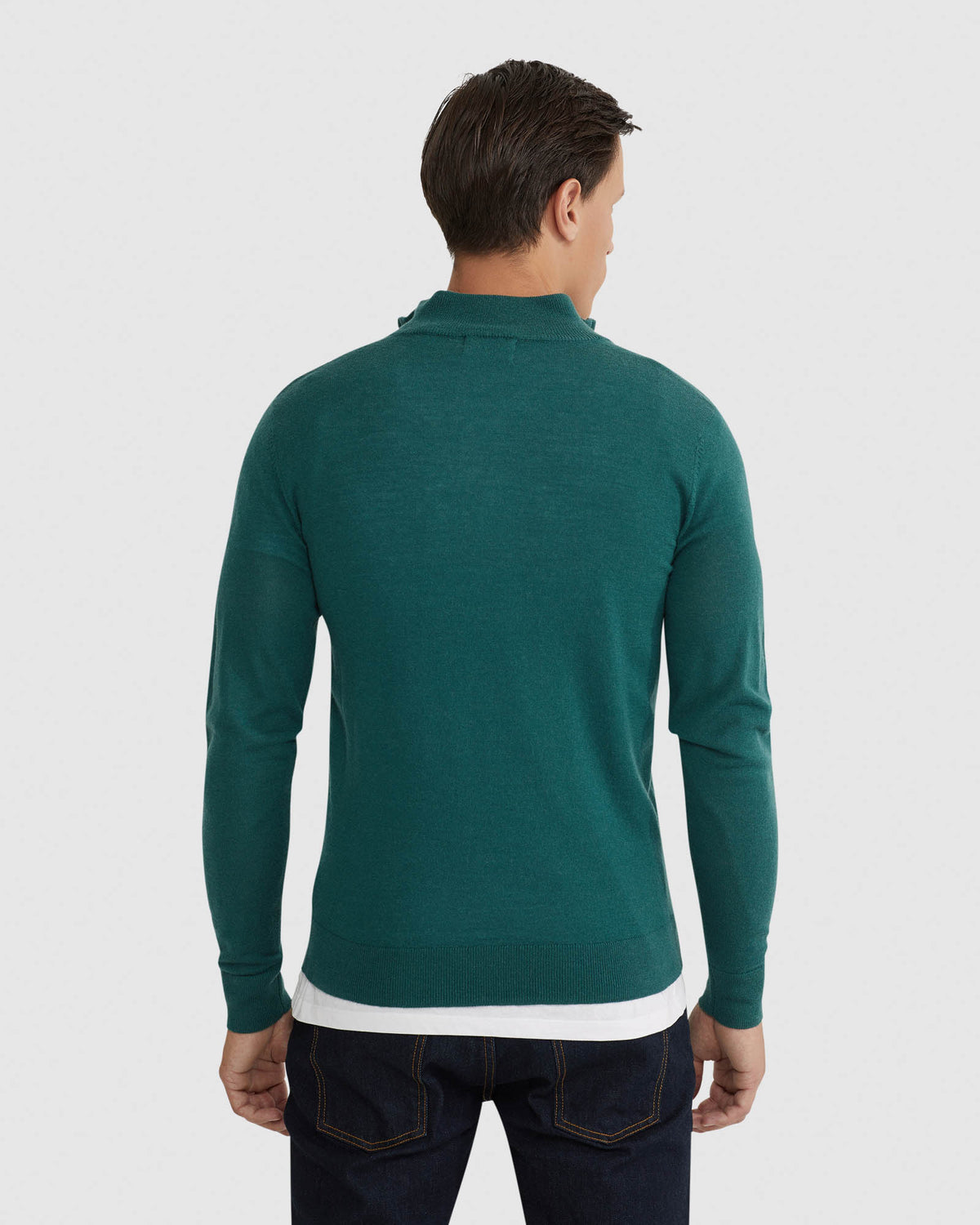 MERINO ZIP NECK TOP MENS KNITWEAR