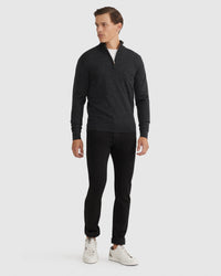 MERINO ZIP NECK TOP MENS KNITWEAR