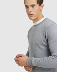 CREW NECK MERINO BLEND PULLOVER