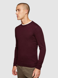 CREW NECK WOOL BLEND PULLOVER