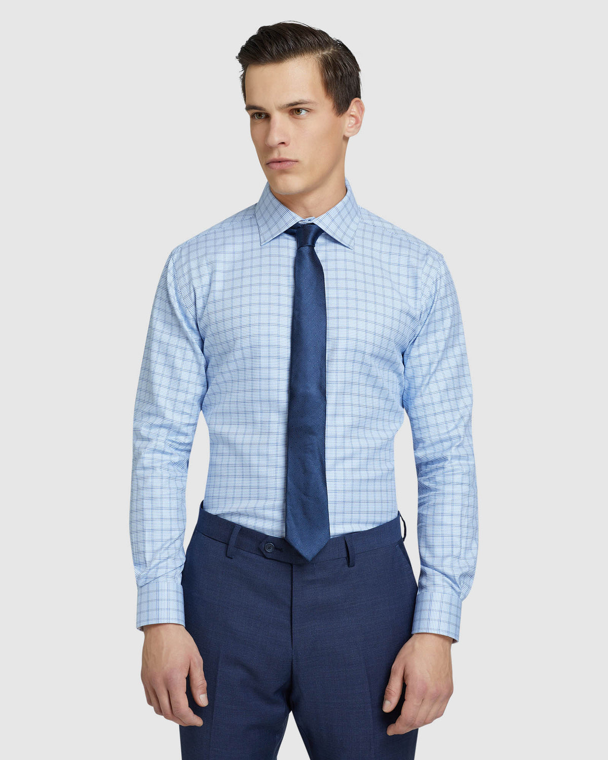 ISLINGTON DOBBY LUXURY SHIRT BLUE