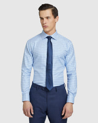 ISLINGTON DOBBY LUXURY SHIRT BLUE