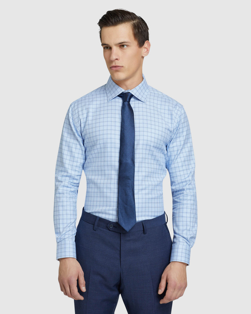 ISLINGTON DOBBY LUXURY SHIRT BLUE