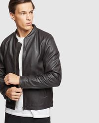 NOAH GOAT LEATHER JACKET MENS JACKETS AND COATS