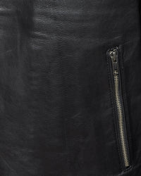 LUCCA GOAT LEATHER BIKER JACKET MENS JACKETS AND COATS