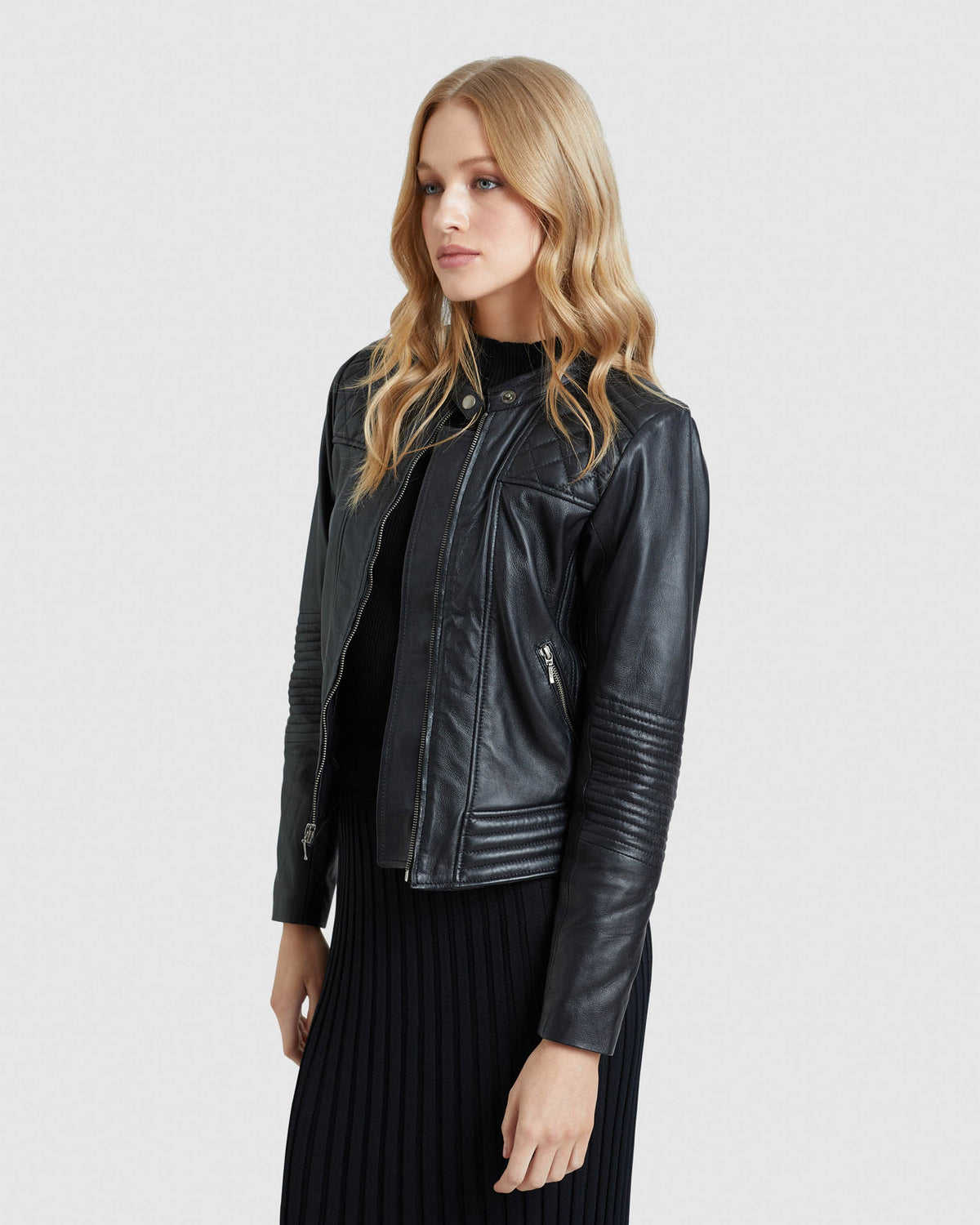 GRACIE LEATHER JACKET WOMENS SUITS JKTS COATS