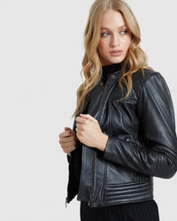 GRACIE LEATHER JACKET WOMENS SUITS JKTS COATS
