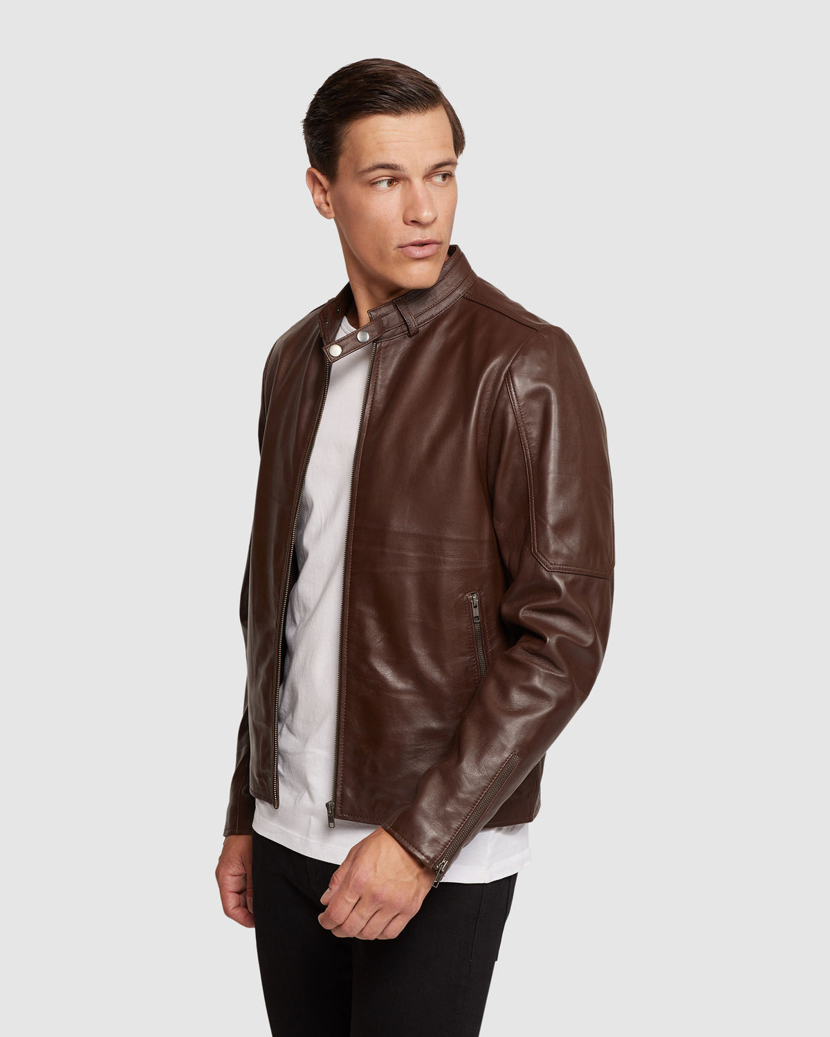 CARLO LEATHER JACKET MENS JACKETS AND COATS