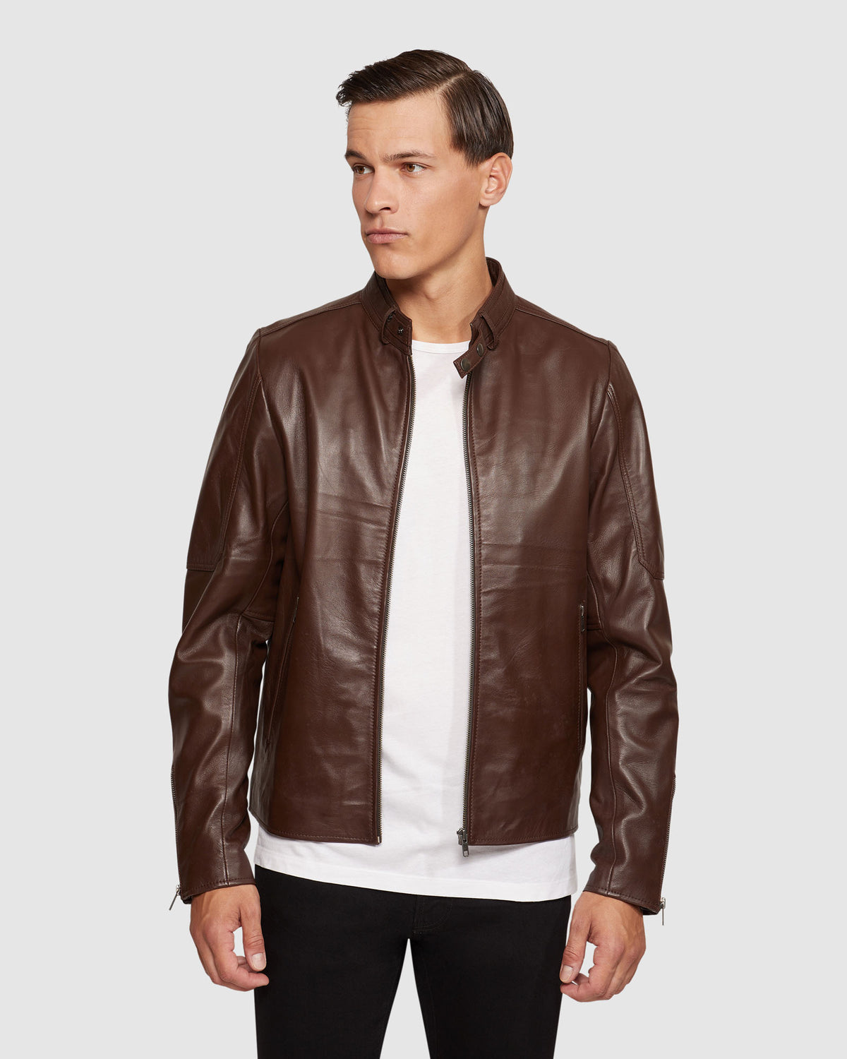 CARLO LEATHER JACKET MENS JACKETS AND COATS