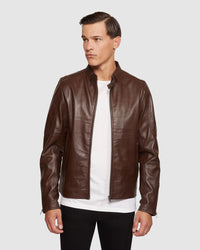 CARLO LEATHER JACKET MENS JACKETS AND COATS