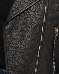 SANDY TEXTURED LEATHER JACKET WOMENS SUITS JKTS COATS