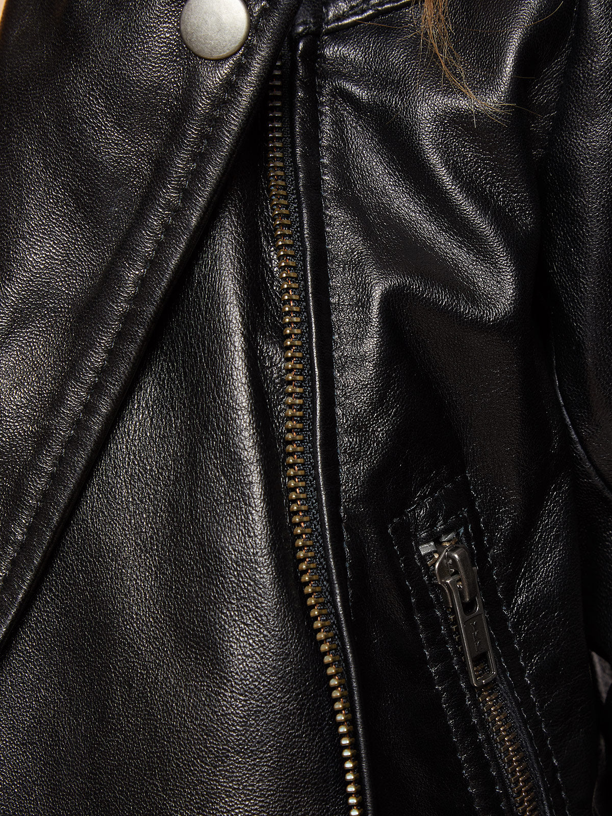 EMMA BIKER LEATHER JACKET BLACK