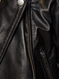 EMMA BIKER LEATHER JACKET BLACK