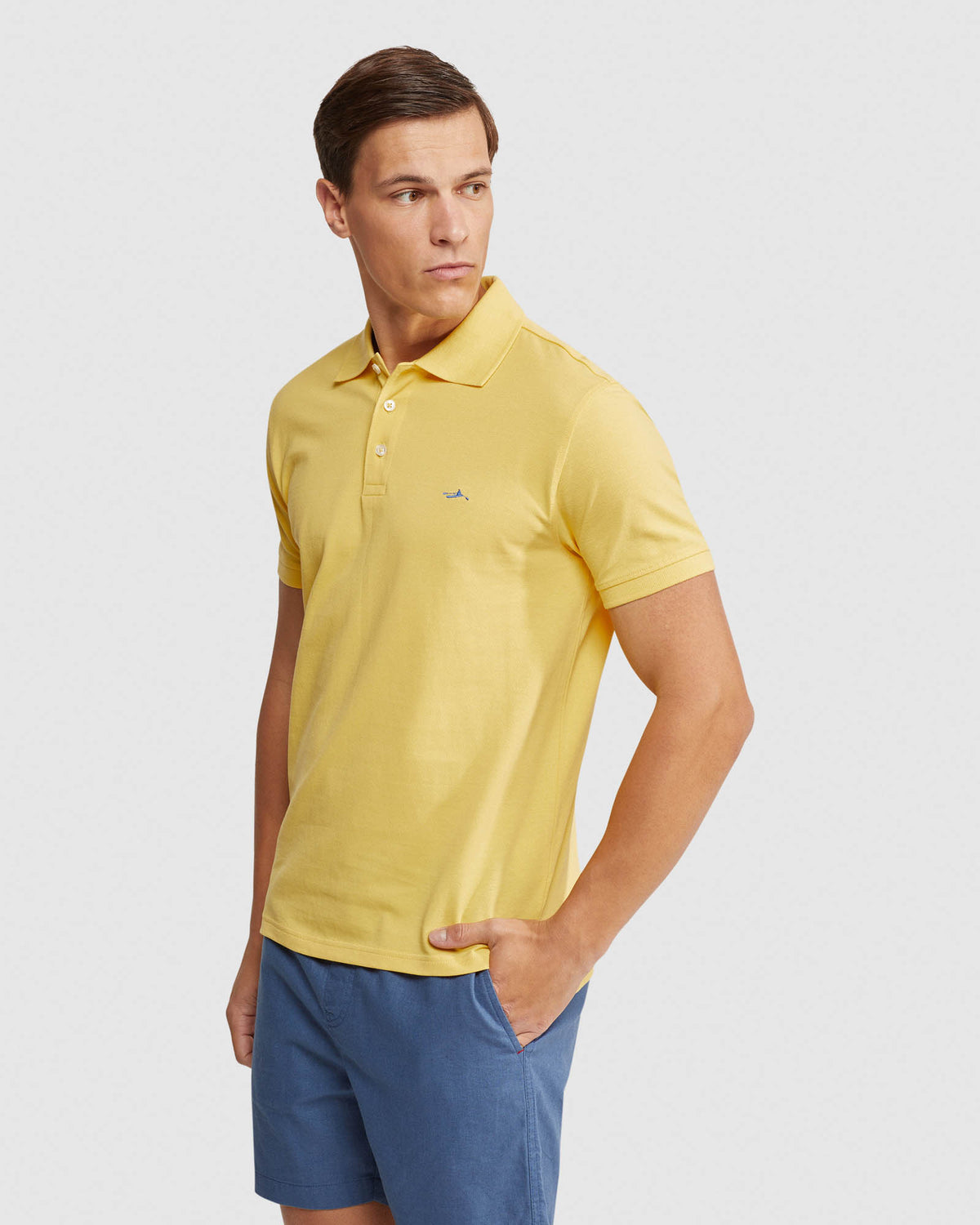 Yellow pique polo Clearance