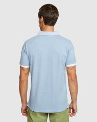 DYLAN STRIPED COLLAR PIQUE POLO MENS KNITS