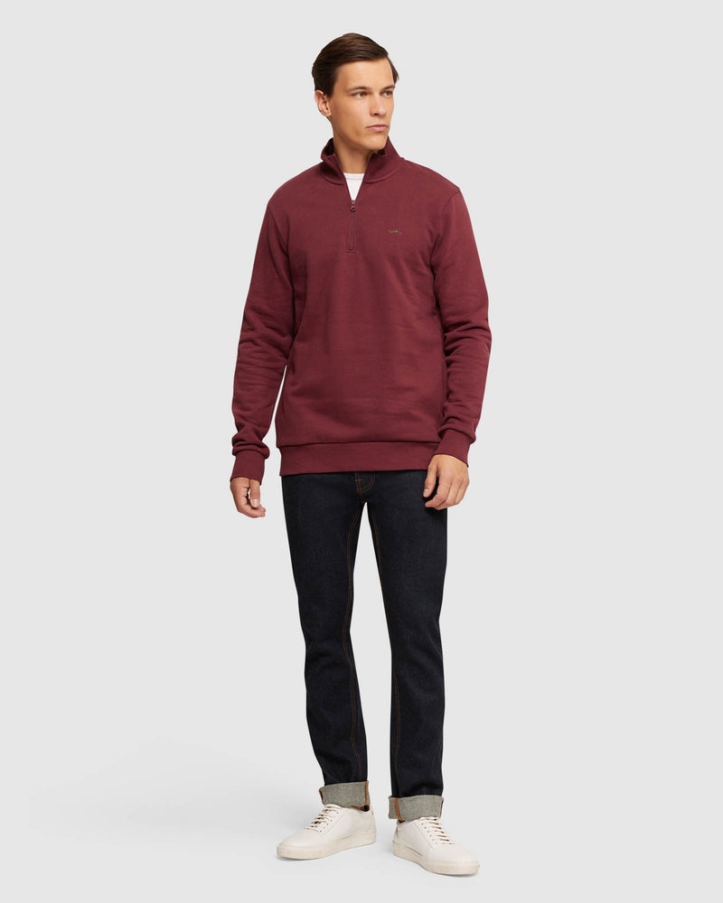 WYATT ZIP NECK SWEATER SHIRT MENS LOUNGEWEAR