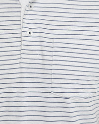 WYATT STRIPE POLO NATURAL/NAVY