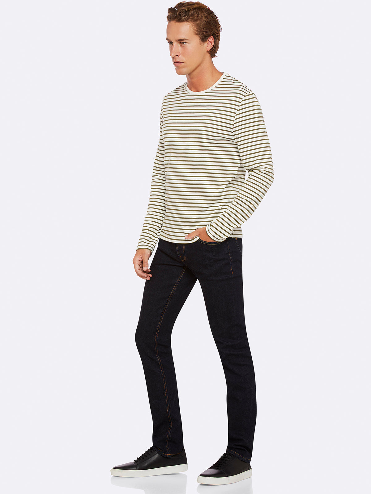 PARKER STRIPED CREW NECK T-SHIRT