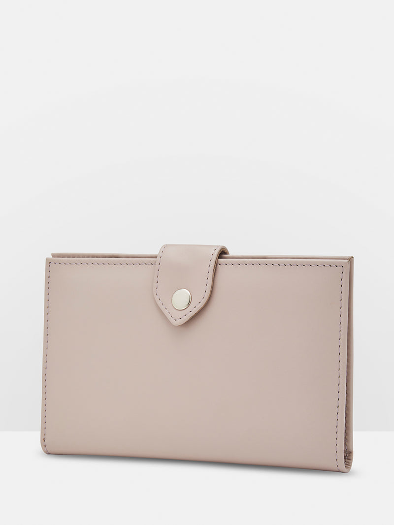 CASEY LEATHER TRAVEL WALLET BLUSH WOMENS ACCESSORIES