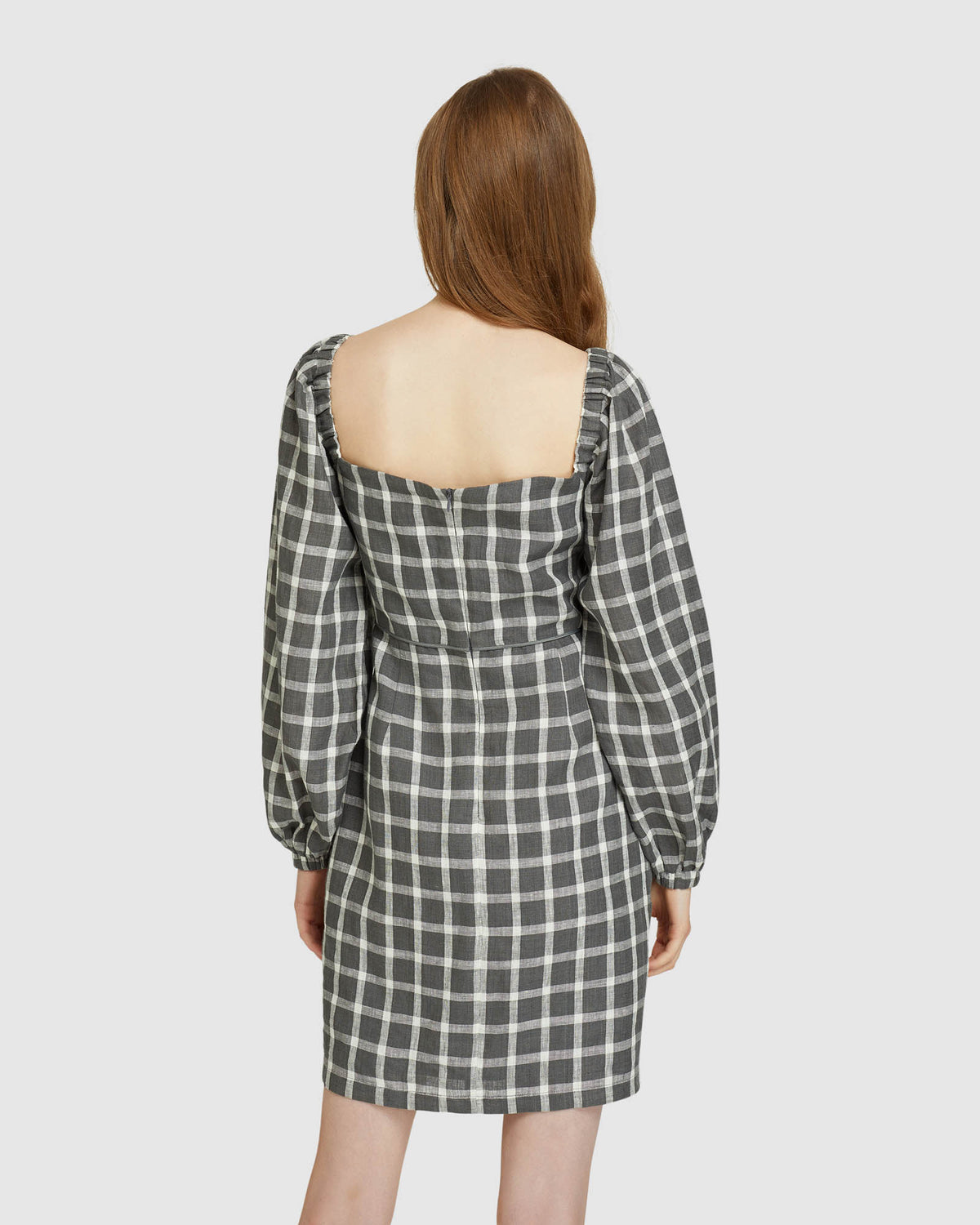 Cilly Check Linen Mini Dress Oxford Shop Cilly Check Linen Mini Dress Oxford Shop