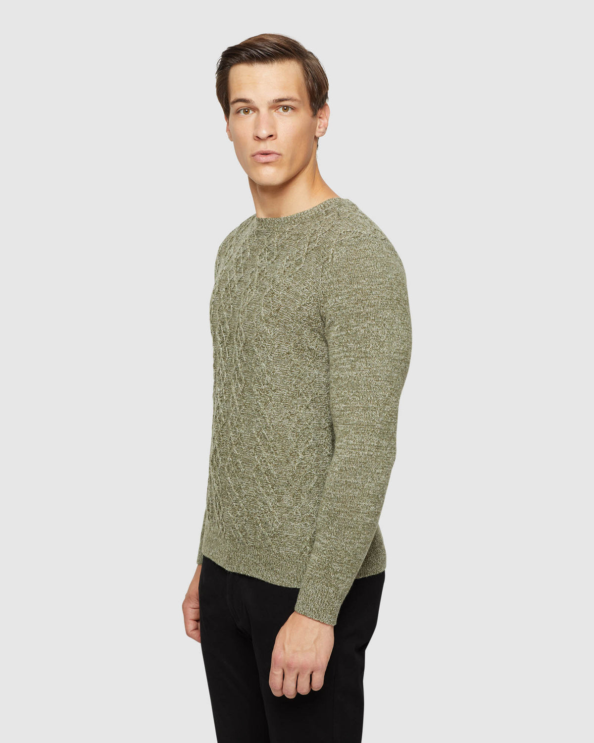 REX CABLE KNIT MENS KNITWEAR