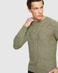 REX CABLE KNIT MENS KNITWEAR
