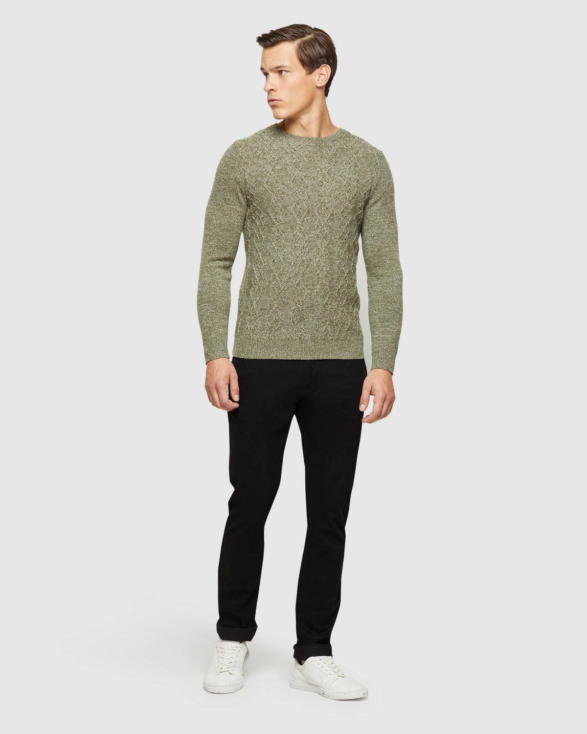 REX CABLE KNIT MENS KNITWEAR