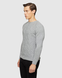 REX CABLE KNIT MENS KNITWEAR