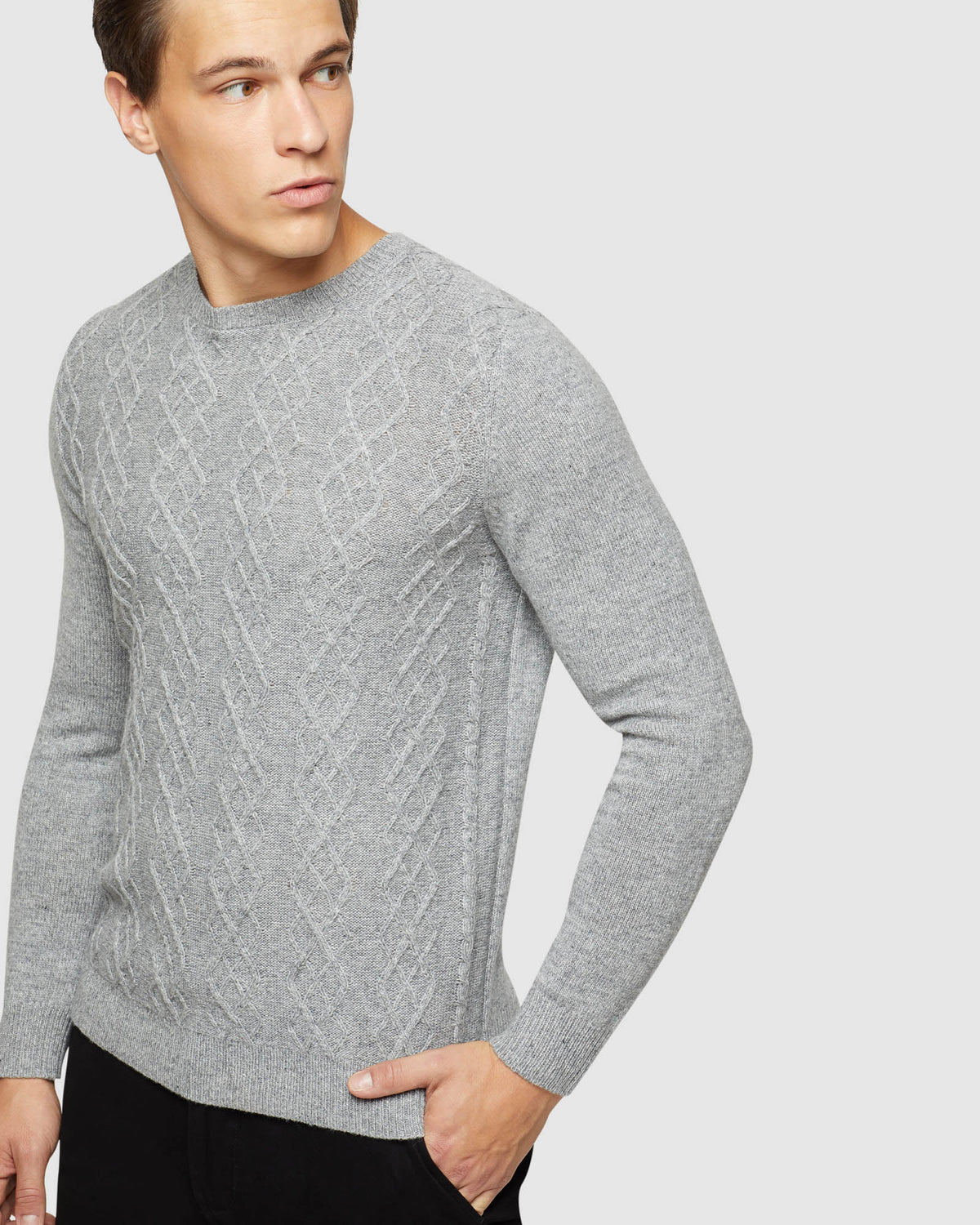 REX CABLE KNIT MENS KNITWEAR