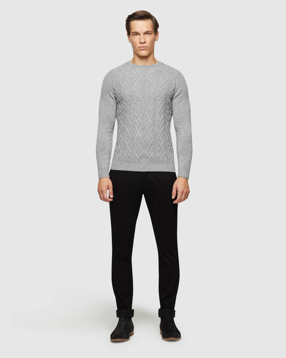 REX CABLE KNIT MENS KNITWEAR