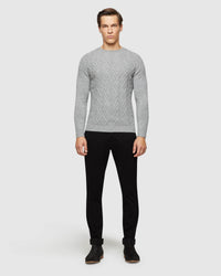 REX CABLE KNIT MENS KNITWEAR