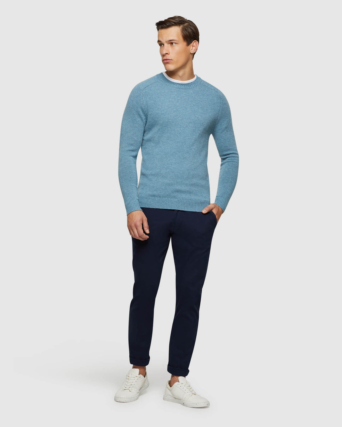 RITCHIE CREW NECK LAMBSWOOL KNIT MENS KNITWEAR