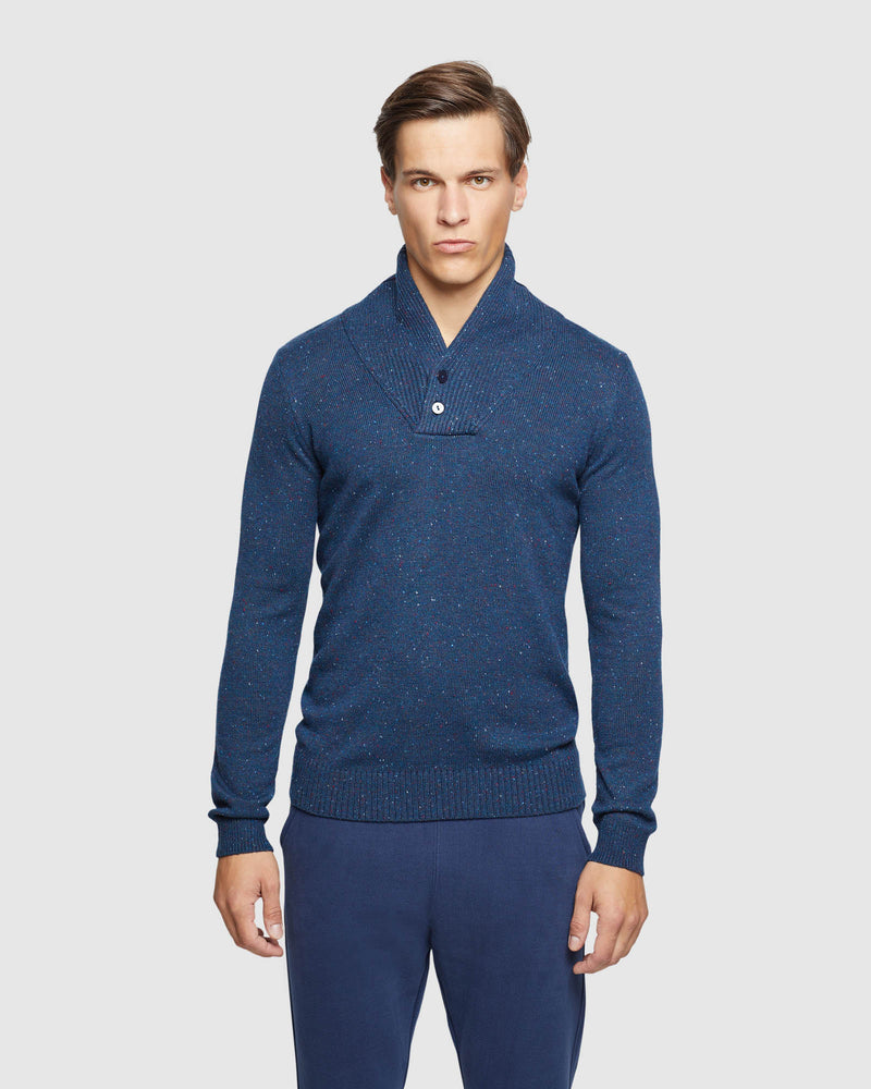 DIGBY DONEGAL SHAWL NECK KNIT MENS KNITWEAR