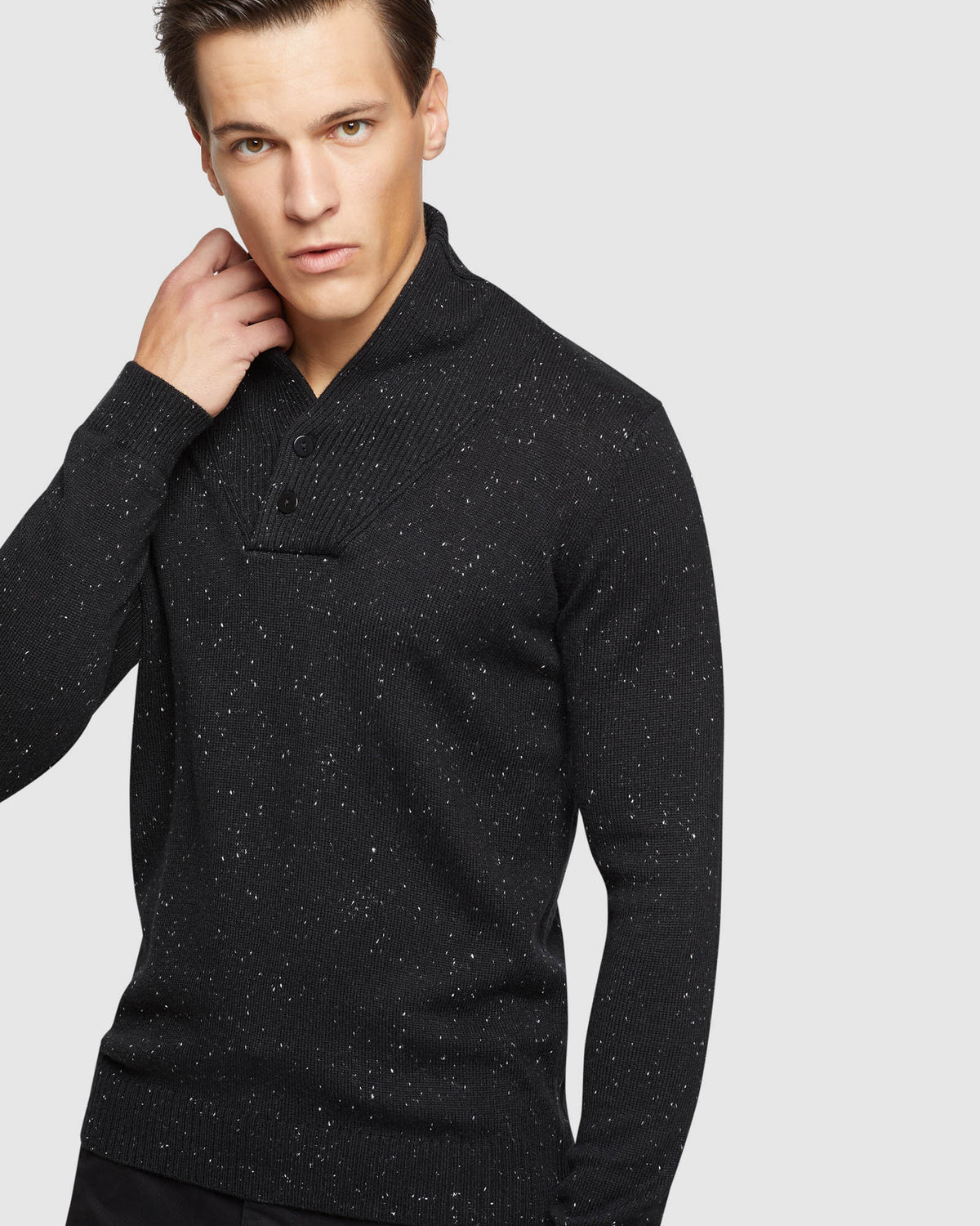 DIGBY DONEGAL SHAWL NECK KNIT MENS KNITWEAR