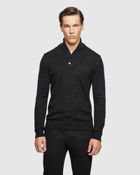 DIGBY DONEGAL SHAWL NECK KNIT MENS KNITWEAR